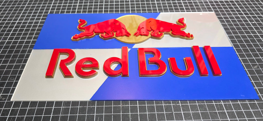 Red Bull Layered Acrylic Art