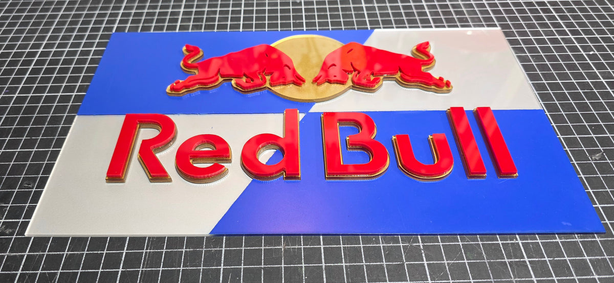 Red Bull Layered Acrylic Art